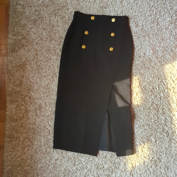 Vintage black 100% wool pencil skirt - Picture 1 of 6
